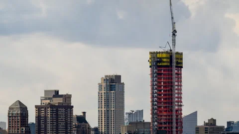 Upper West Side Construction Timelapse Zoom Out Stock Footage 257022274