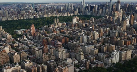 Upper West Side of Manhattan, Aerial View Stock Footage 101534366