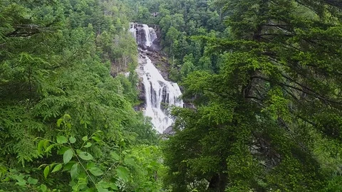 Upper Whitewater Falls in North Carolina Stock Footage