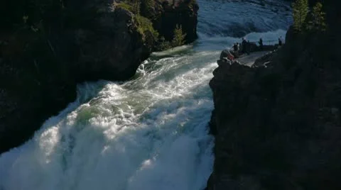 Upper Yellowstone Falls Video stock 8992185