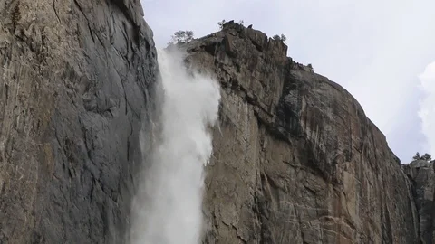 Upper Yosemite Falls Stock Footage 100526356