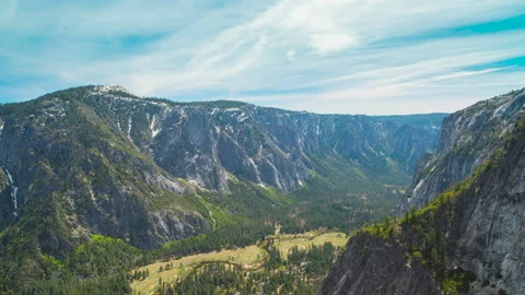 Upper Yosemite Falls Viewpoint Stock Footage 163826054