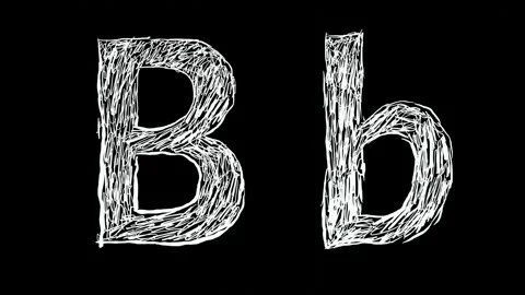 Uppercase and lowercase B handwritten Video stock 275039386