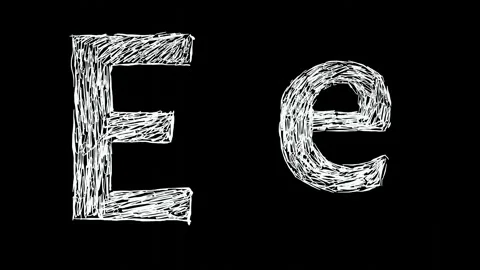 Uppercase and lowercase E handwritten Video stock 275039557
