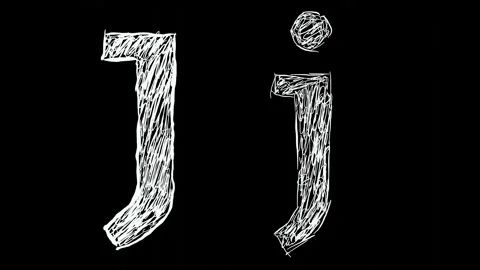 Uppercase and lowercase J handwritten Stock Footage 275040512
