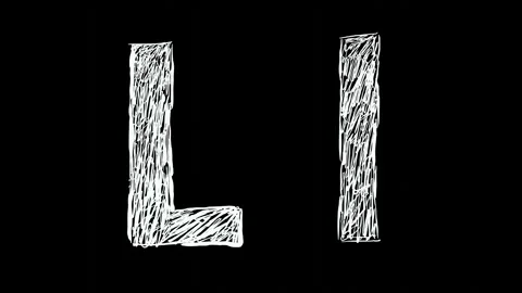 Uppercase and lowercase L handwritten Video stock 275040694