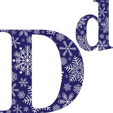 Uppercase and lowercase letters D Stock Illustration