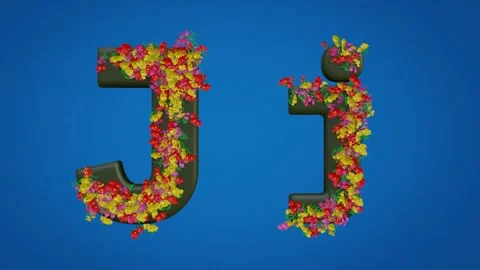 Uppercase and Lowercase Letters of J Stock Footage 285045209