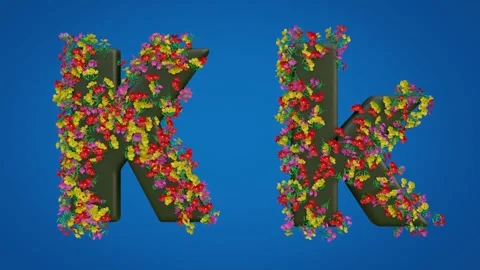 Uppercase and Lowercase Letters of K Stock Footage 285045501
