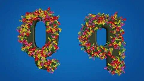 Uppercase and Lowercase Letters of Q Stock Footage 285124203