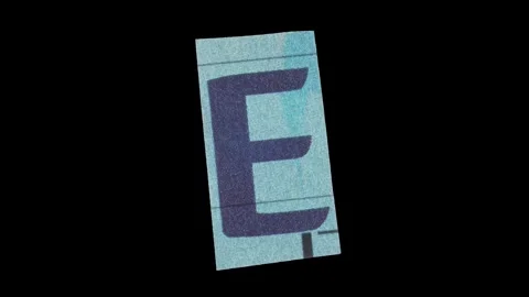 Uppercase E Letter in Paper Cut Letter. Ransom Letter style. Magazine Cut O.. Stock Footage 257000649