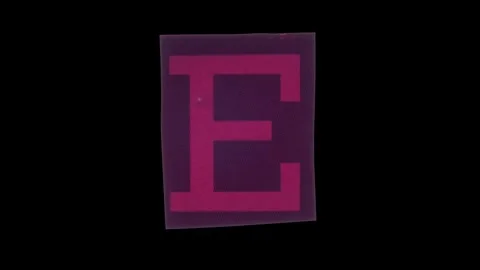 Uppercase E Letter in Paper Cut Letter. Ransom Letter style. Magazine Cut O.. Stock Footage 257000652