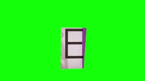 Uppercase E Letter in Paper Cut Letter. Ransom Letter style. Magazine Cut O.. Video stock 257001574