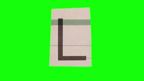 Uppercase L Letter in Paper Cut Letter. Ransom Letter style. Magazine Cut O.. Stock Footage 257001653