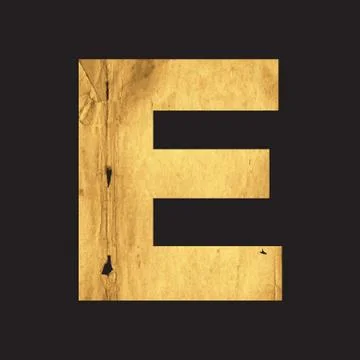 Uppercase letter E of the English alphabet Stock Illustration