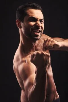 Uppercut punch Stock Photos