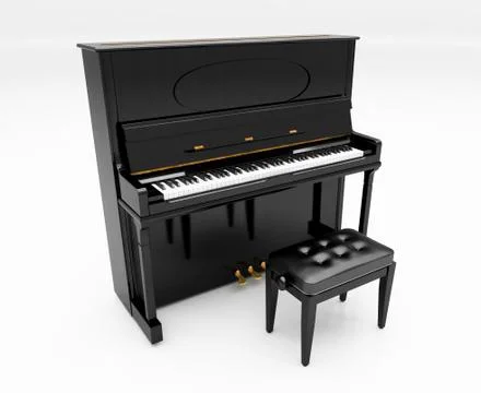 Upright piano Stock Illustration
