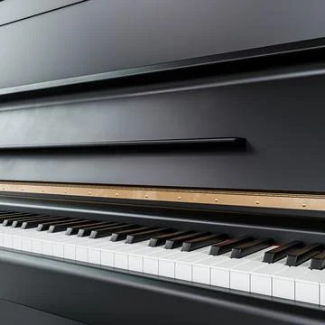 Upright piano isolated on white background Stock Illustration