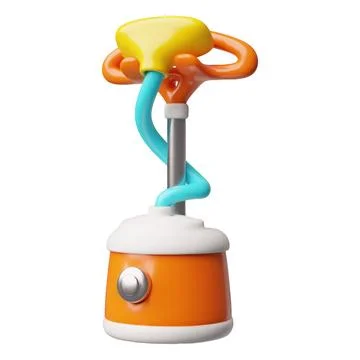 Upright steamer 3D vector icon, vertical ironing equipment, pink clothes steamer Stock Illustration