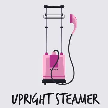 Upright steamer vector icon, vertical ironing equipment, pink clothes steamer Stock Illustration