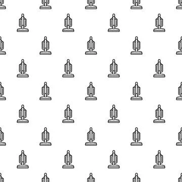 Upright vacuum cleaner seamless pattern for cleaning concepts Stock Illustration