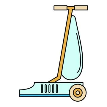 Upright vacuum cleaner vector icon for household cleaning Stock Illustration