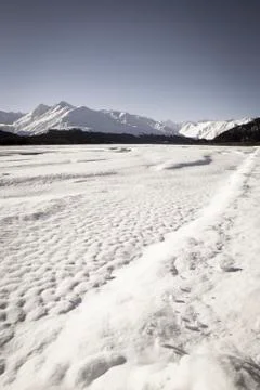 Upriver in Winter Stock Photos