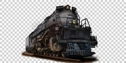 UPRR-big-boy Steam Train Stock Illustration