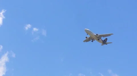 UPS Cargo Jet Plane Passing By 2 Stock Footage 2729881