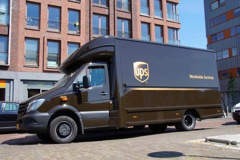 UPS delivery Truck Stock-Fotos
