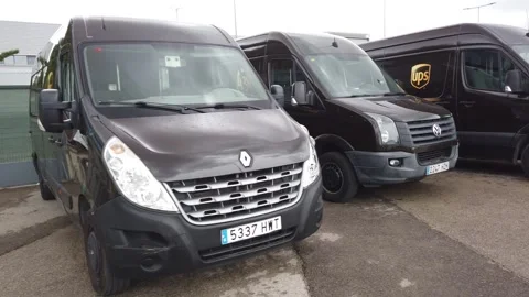 UPS Delivery Vans Stock Footage 249385567