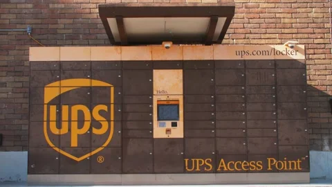 UPS lockers exterior Stock Footage 151866918