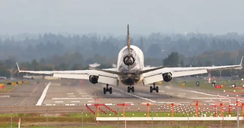 UPS MD-11 Landing. Stock Footage 144458048