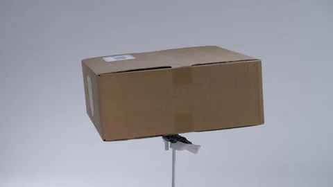 UPS Package on white Stock Footage 160377569