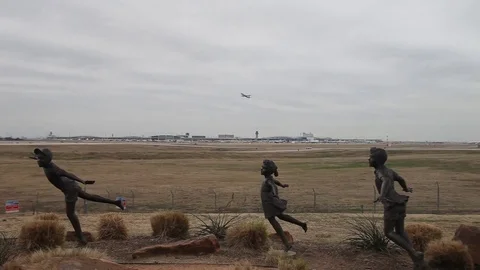 UPS planes at the UPS hub at DFW airport. Stockbeeldmateriaal 72166196