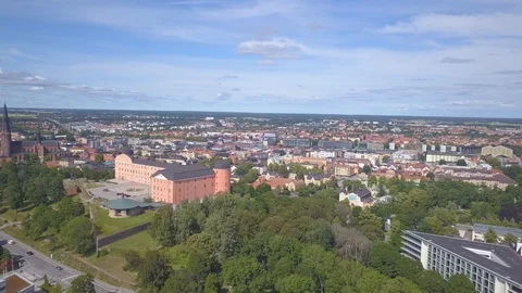 Upsala aerial pan Stock Footage 115460900