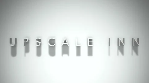 Upscale inn 3D title animation with shadows on a white background Vídeos de archivo 297797603