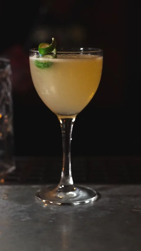 Upscale mixed drink with refined visual composition Stock Footage 333647855