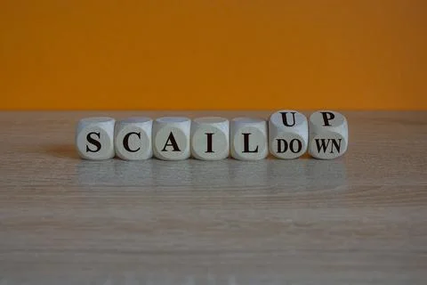Upscale or downscale symbol. Stock Photos