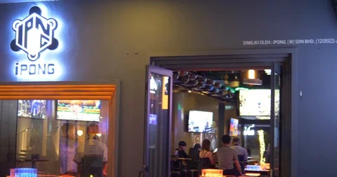 Upscale pong bar Stock Footage 112911126