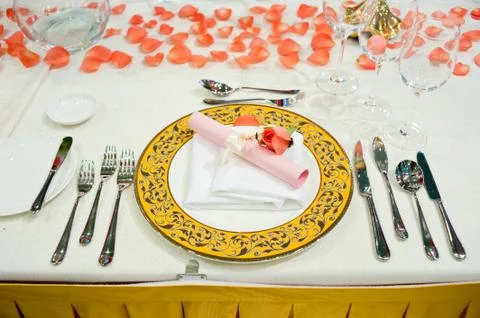 Upscale tableware Foto stock