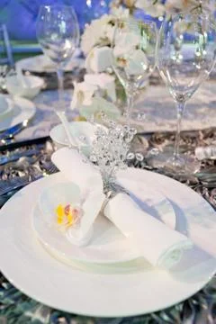 Upscale tableware Foto stock