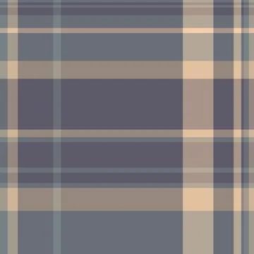 Upscale textile plaid check, realistic seamless pattern vector. Subtle fabr.. Stock Illustration