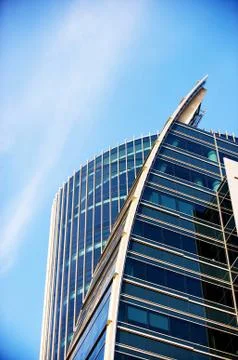 An upscale urban skyscraper Stock Photos