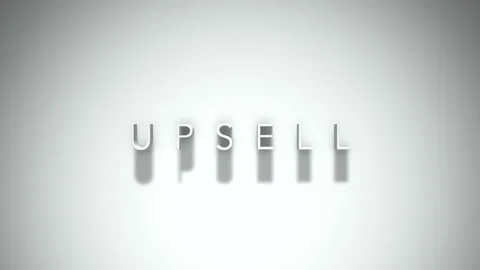Upsell 3D title animation with shadows on a white background 스톡 동영상 297457060