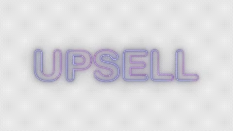 Upsell neon effects, text animation on transparent background Video stock 303616972
