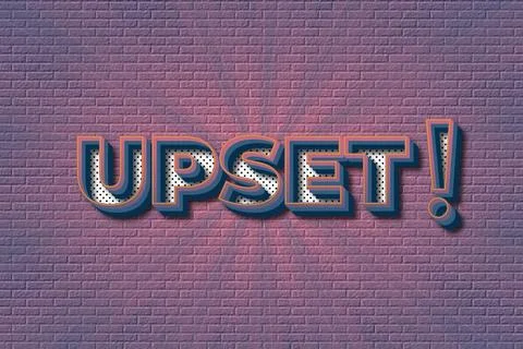 Upset 3d editable text effect Illustrazione stock