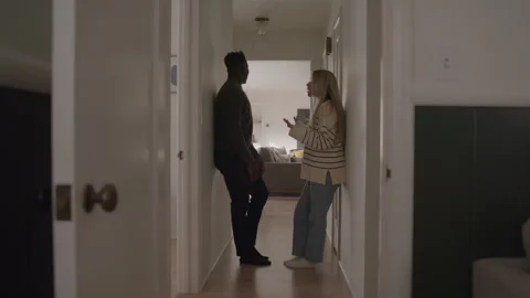 Upset Arguing Couple Move Through Home Stock Footage 270290766