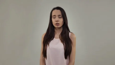 Upset beautiful lady Stock Footage 117422619