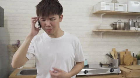 Upset boy is scolding and complaining Video stock 155295079